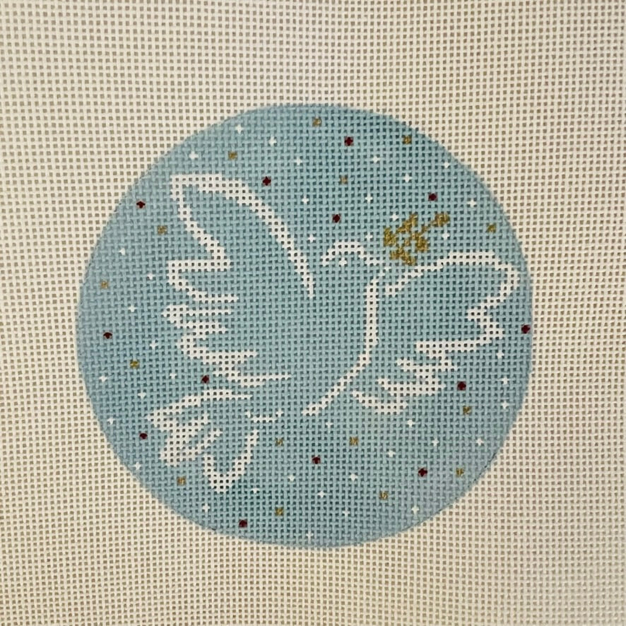 Blue Dove Ornament Needlepoint Canvas