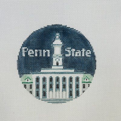 Penn State University Round Ornament Needlepoint Canvas