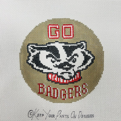 University of Wisconsin-Badgers  Round Needlepoint Canvas