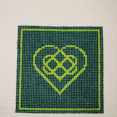 Celtic Heart Square Coaster Needlepoint Canvas