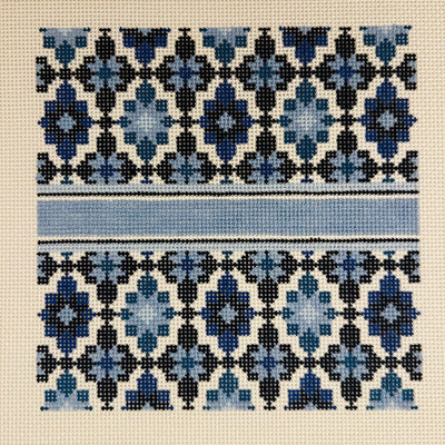 Portuguese Tiles 5" Square - Blue Needlepoint Canvas