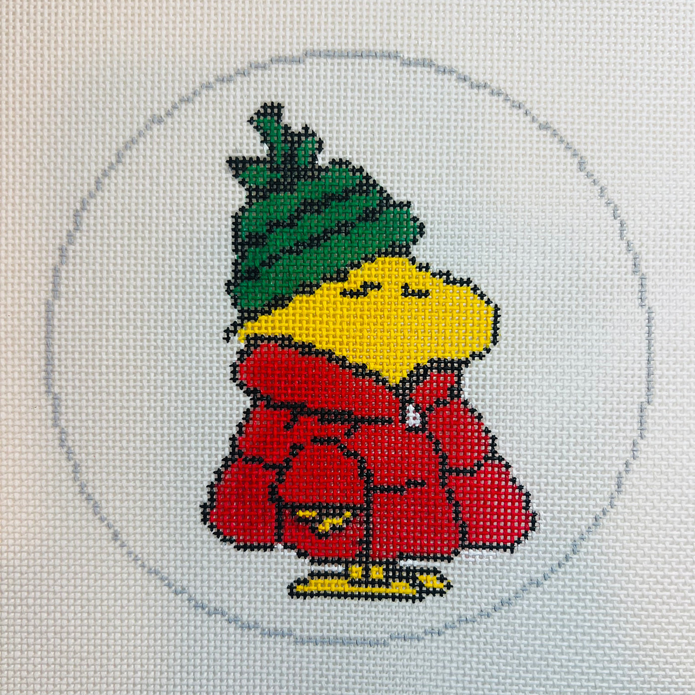 PEANUTS Winter - Woodstock in Puffer Coat Canvas - Ornament