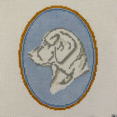 The Labrador Cameo Needlepoint Canvas