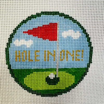 Hole in One Ornament Needlepoint Canvas