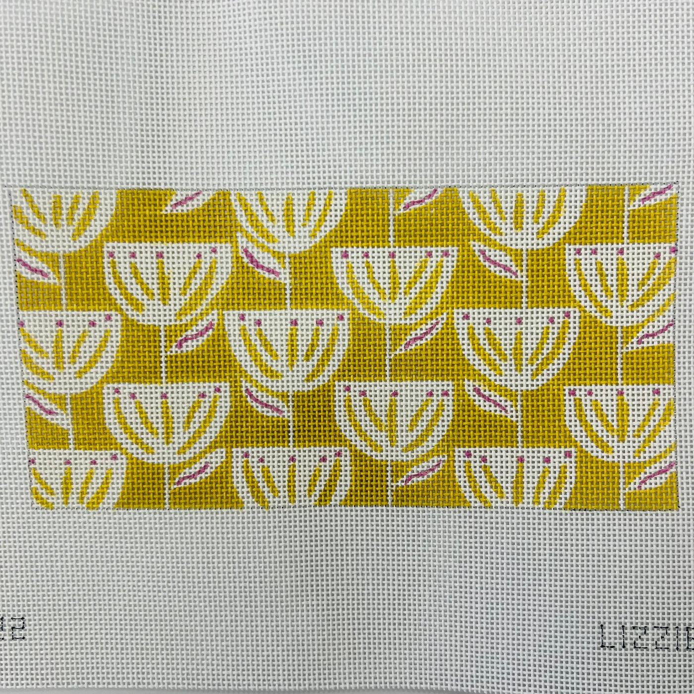 Tulips on Gold Eyeglass Case Needlepoint Canvas