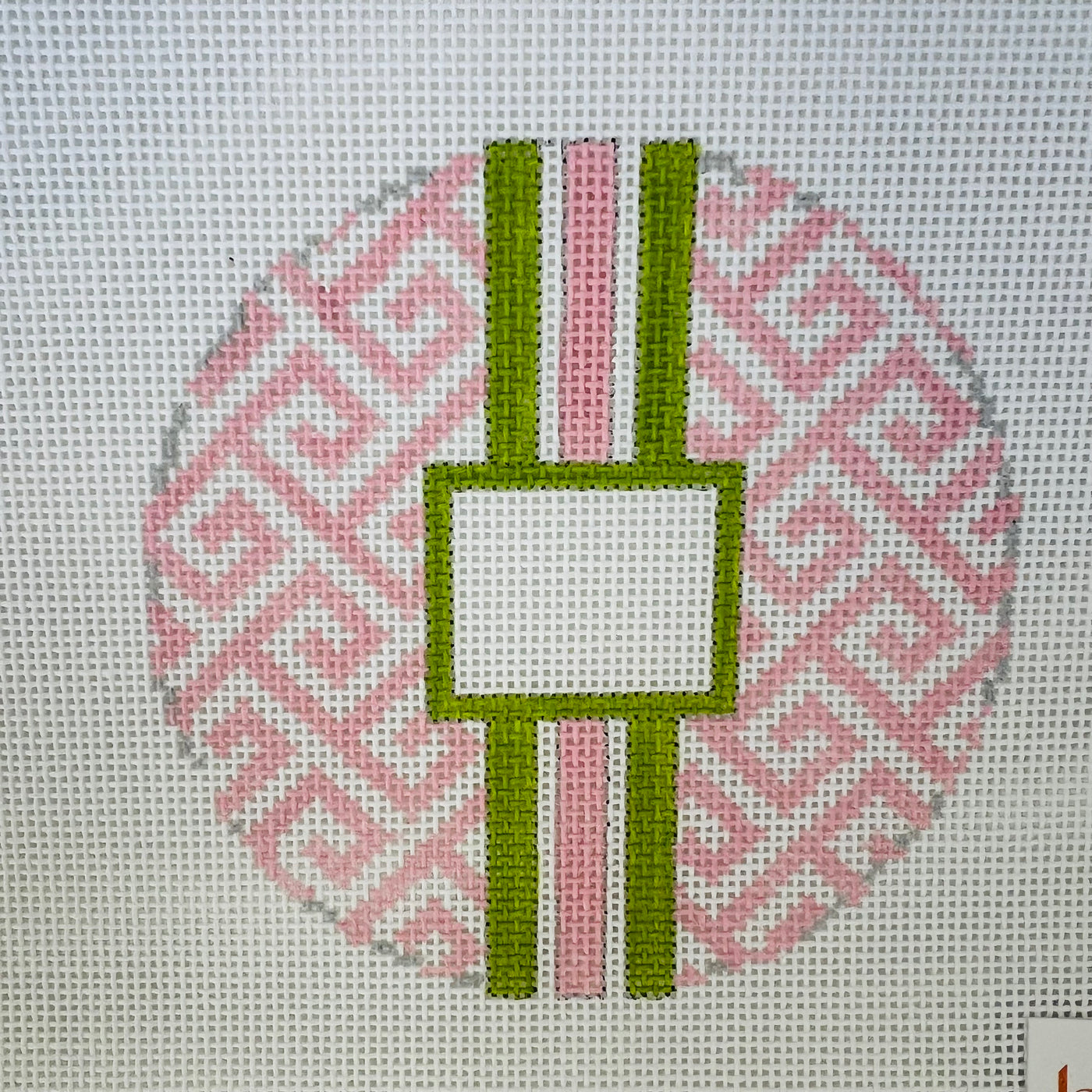 Greek Key Round with Monogram Box - Multiple Colorways