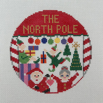 The North Pole Ornament Needlepoint Canvas