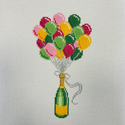 Champagne Balloons Needlepoint Canvas