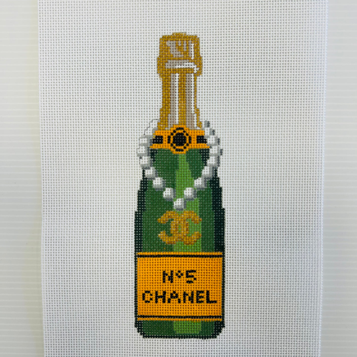Champagne Bottle - CC No. 5 Needlepoint Canvas