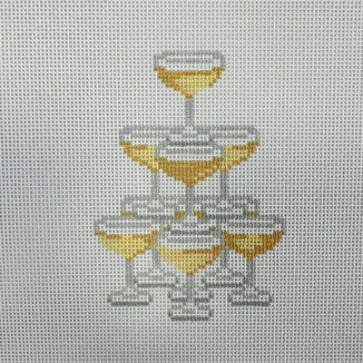 Champagne Tower Needlepoint Canvas