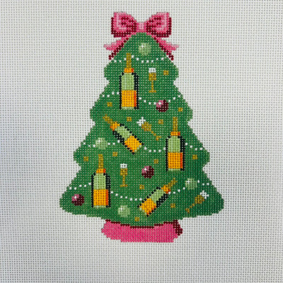 Champagne Tree Needlepoint Canvas