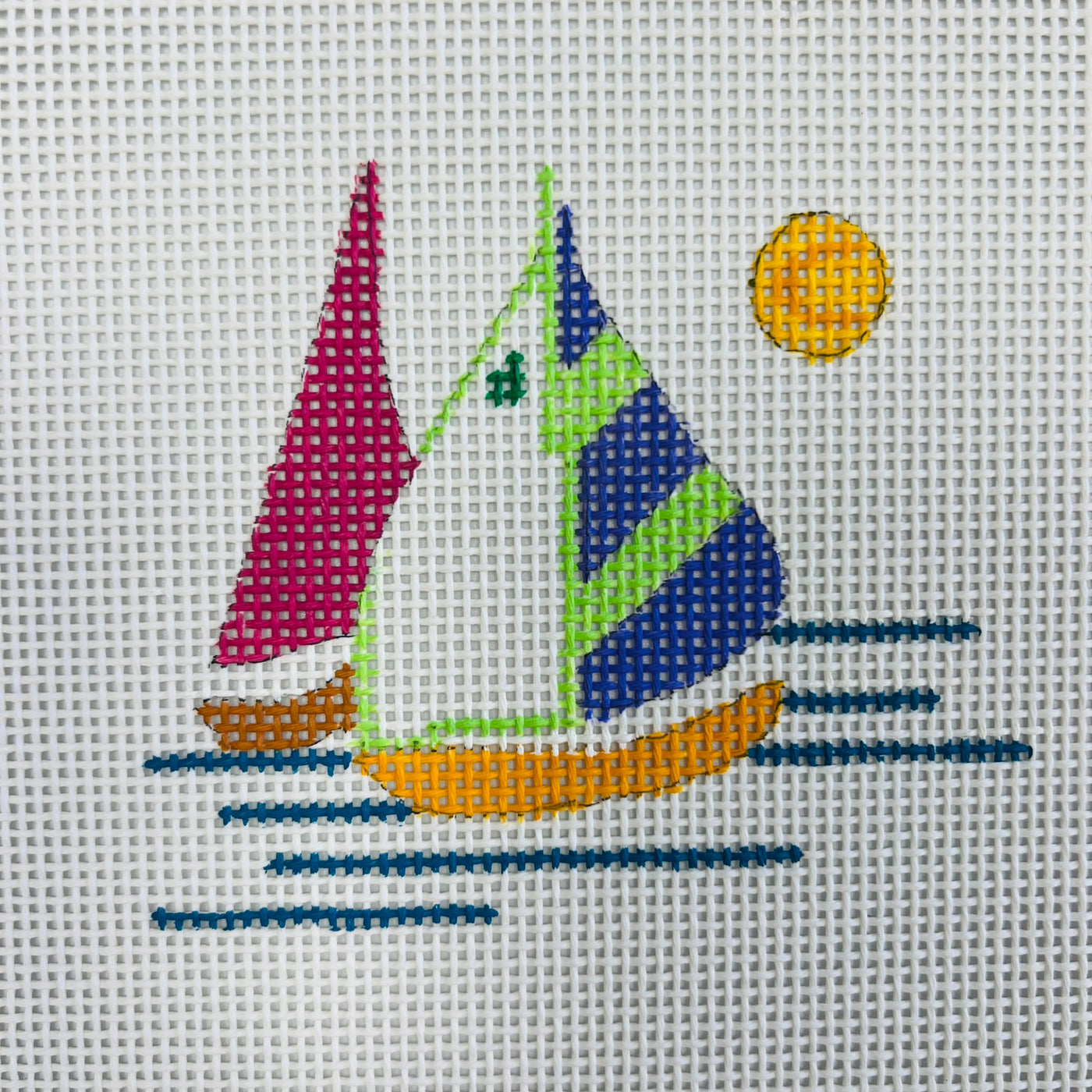 Two Sailboats Needlepoint Canvas