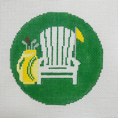 Adirondack Chair with Masters Golf Theme Ornament Needlepoint Canvas