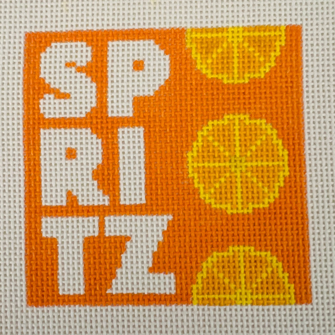 Spritz Square Coaster Needlepoint Canvas