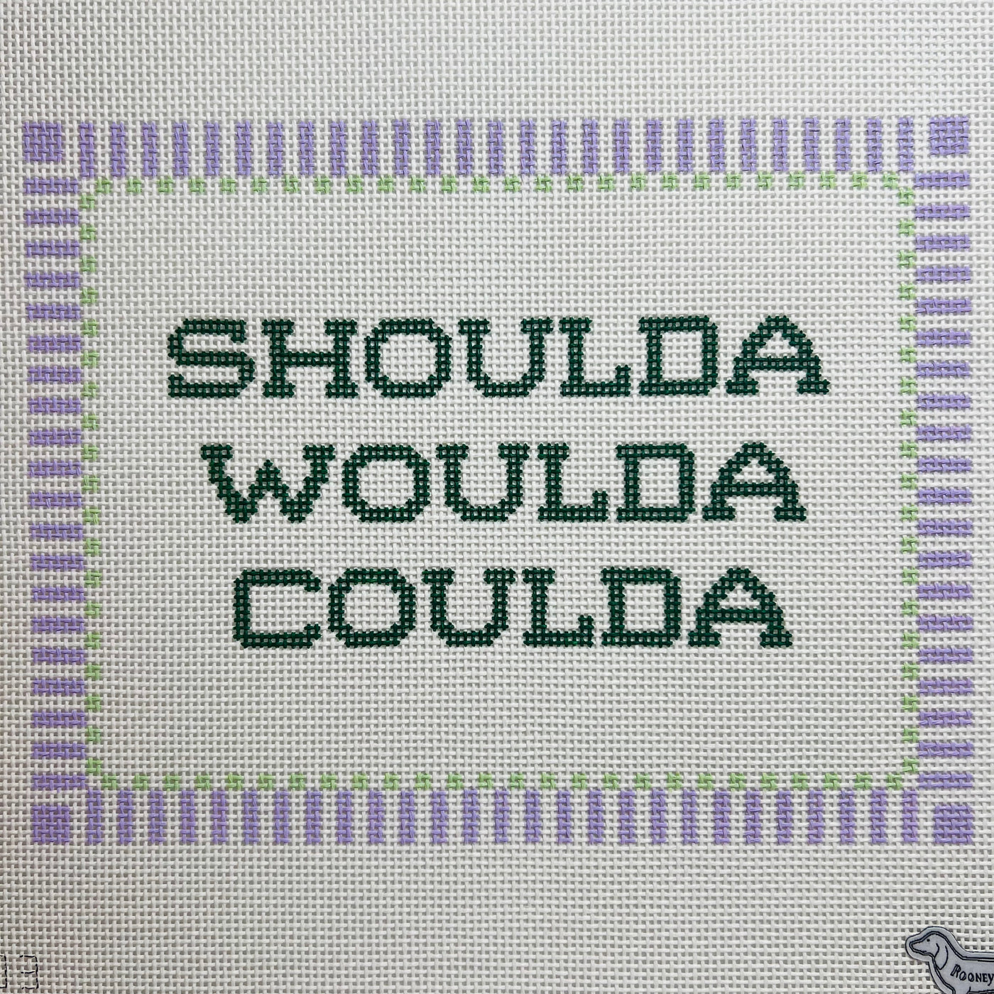 Shoulda Woulda Coulda - Lilac Needlepoint Canvas
