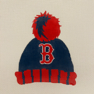 Red Sox Ski Hat Ornament Needlepoint Canvas