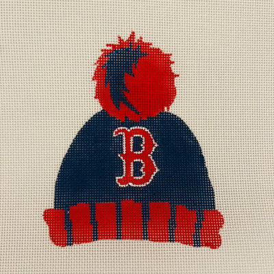 Red Sox Ski Hat Ornament Needlepoint Canvas