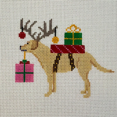 Special Delivery - Golden Retriever Ornament Needlepoint Canvas