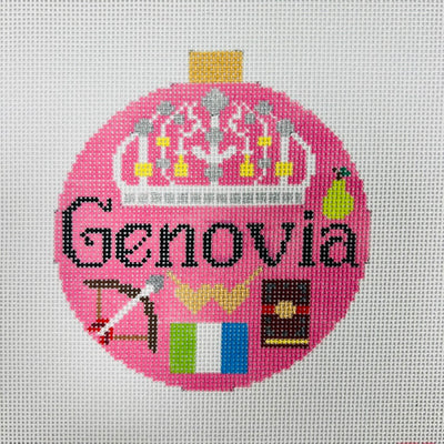 Genovia Round/Ornament Needlepoint Canvas