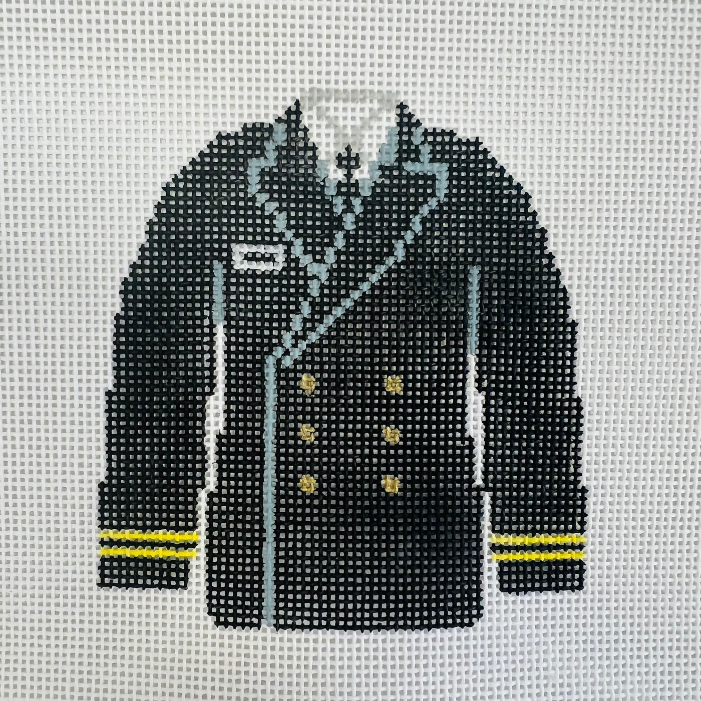 Navy Dress Uniform Ornament Needlepoint Canvas