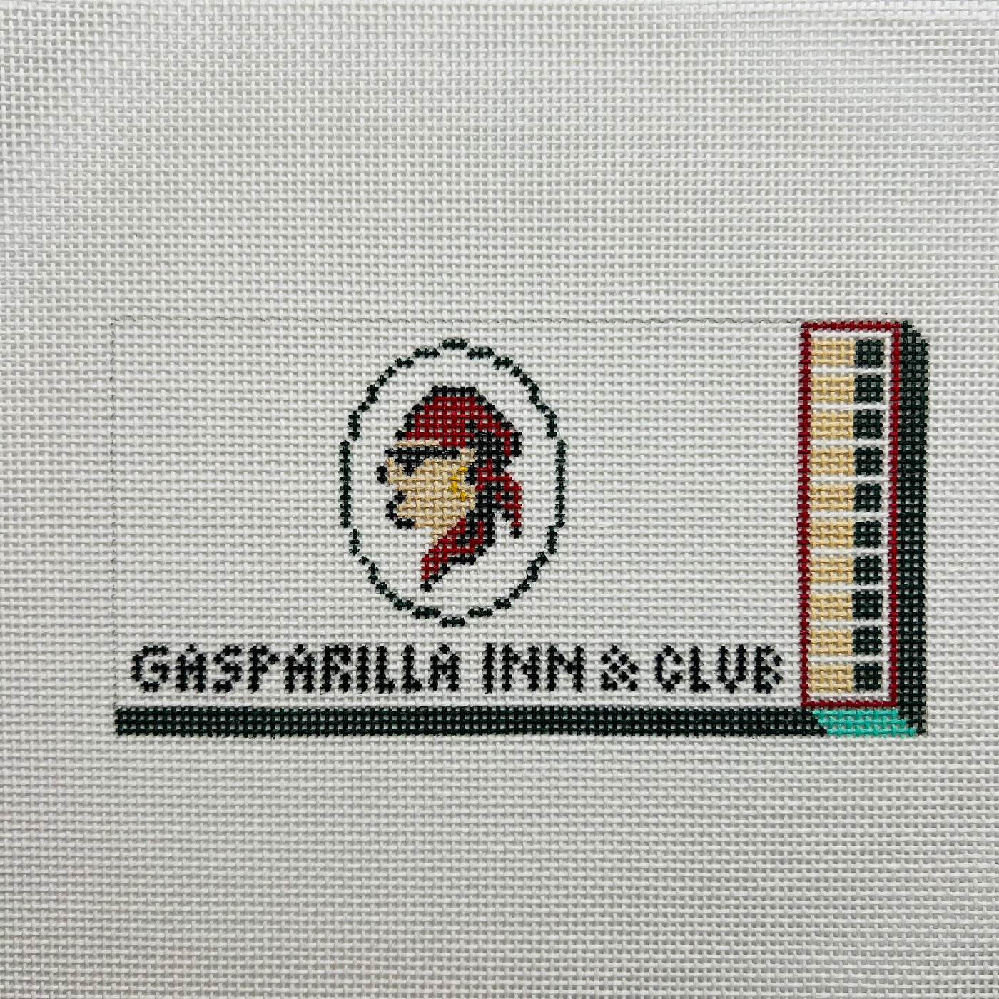 Gasparilla Inn & Club Match Box Needlepoint Canvas