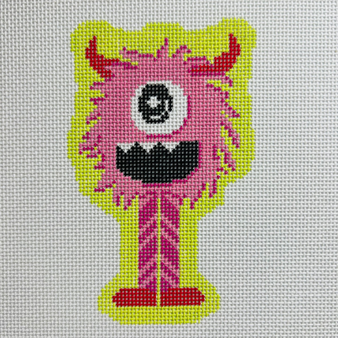 Puff Ball Monster Needlepoint Canvas