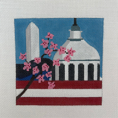 Washington DC Coaster Needlepoint Canvas