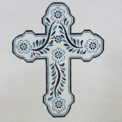 Blue Cross Needlepoint Canvas