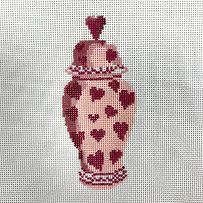 Chinoiserie Jar Ornament Needlepoint Canvas