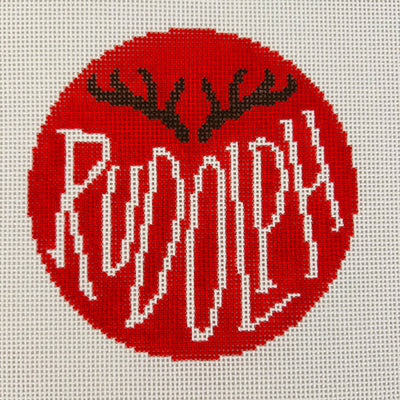 Rudolph Ornament Needlepoint Canvas