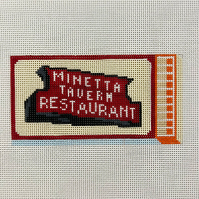 Minetta Tavern Match Book Needlepoint Canvas