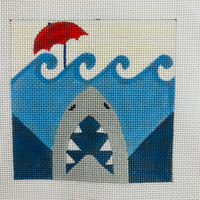 Jaws Coaster Needlepoint Canvas