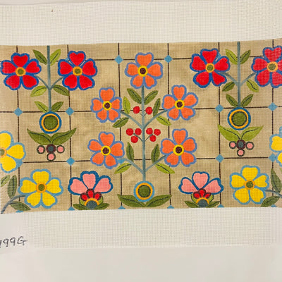 Wall Flower Bolster Needlepoint Canvas