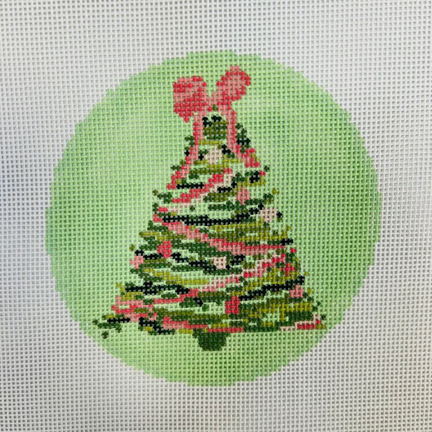 Green Tree Ornament Needlepoint Canvas