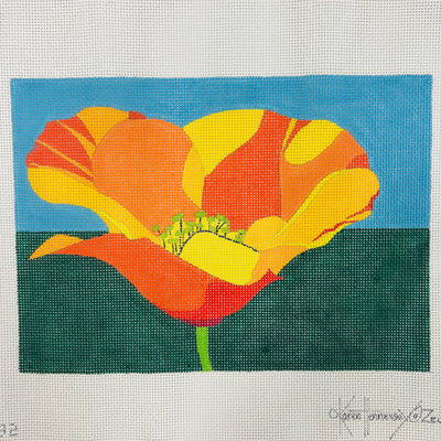 Ca Poppy Needlepoint Canvas