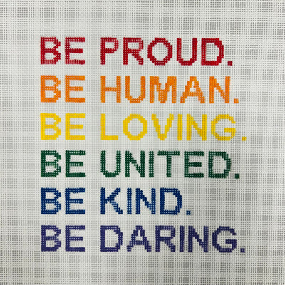 Be You - pride words Needlepoint Canvas