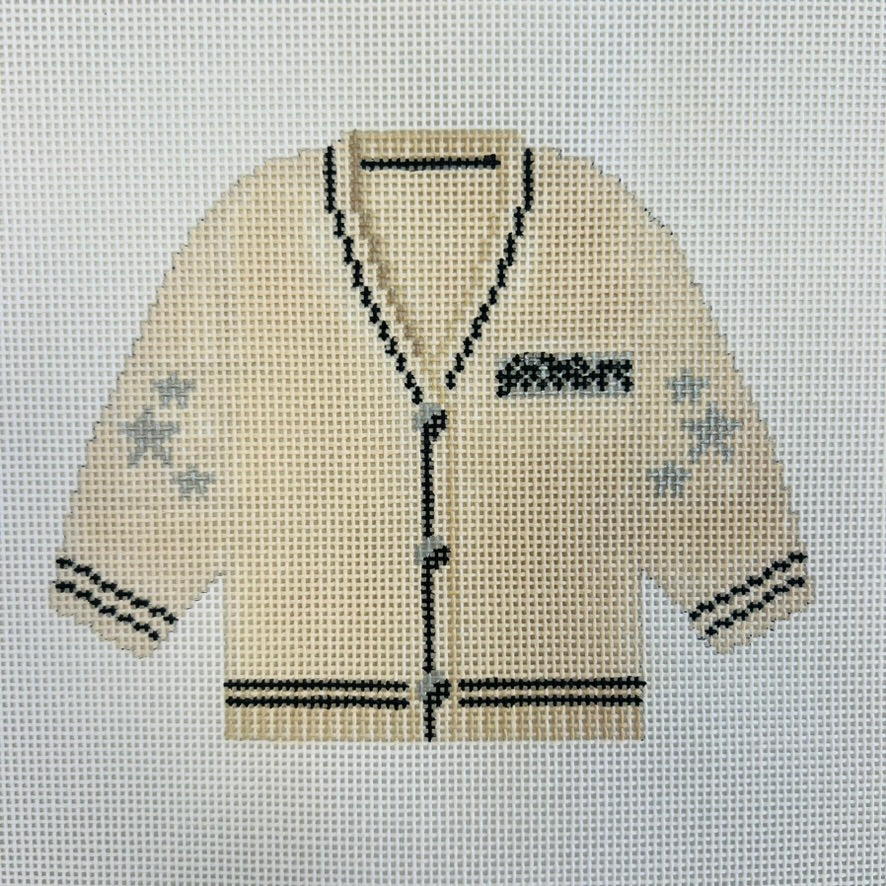 Folklore Cardigan Needlepoint Canvas