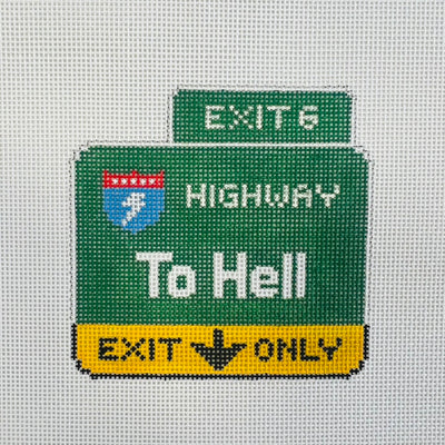 Highway to Hell Needlepoint Canvas