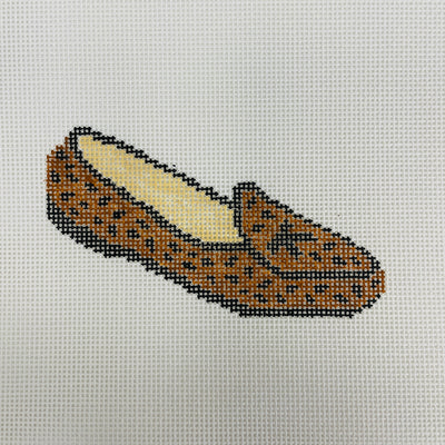 Animal Print Belgian Loafer Ornament Size Needlepoint Canvas