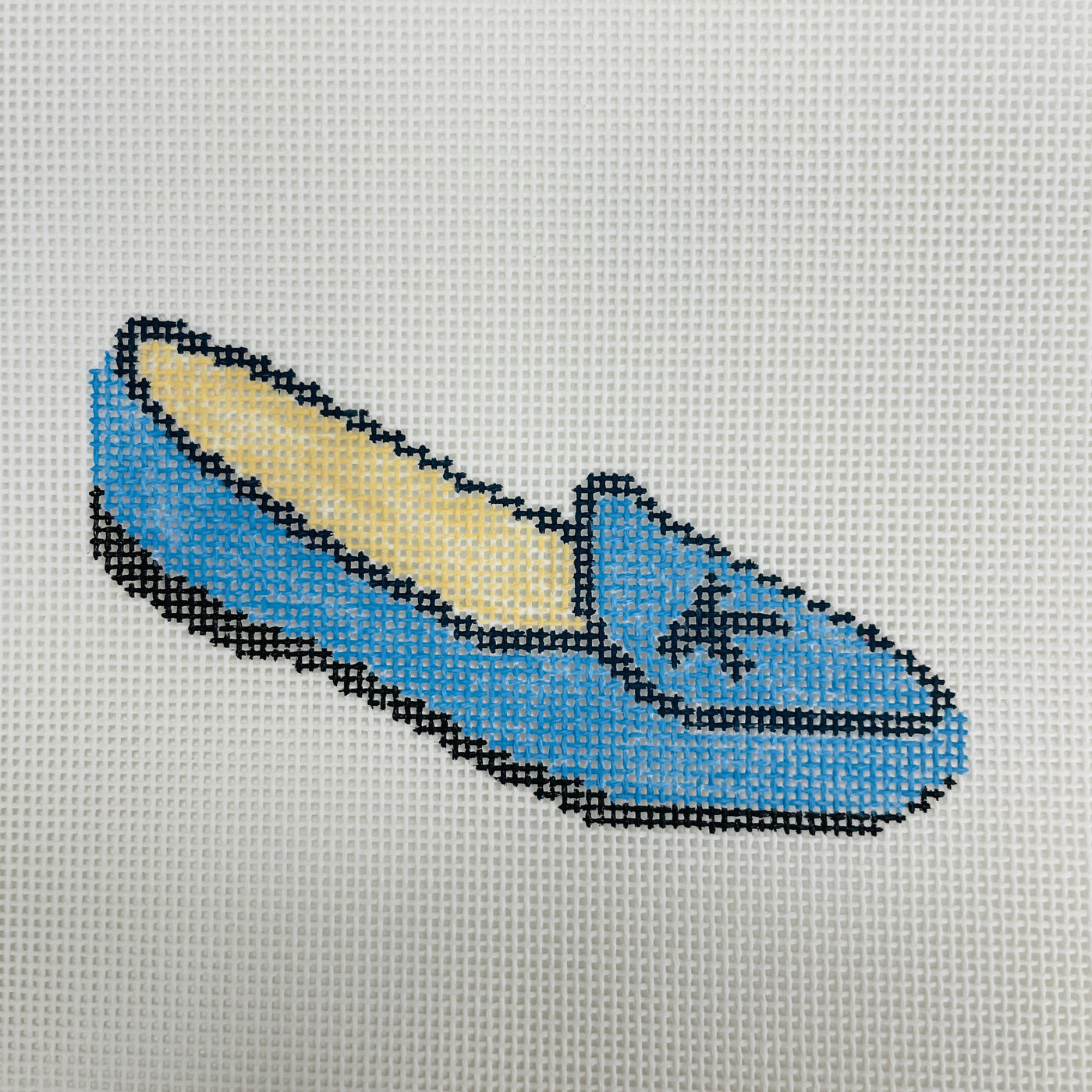 Blue Belgian Loafer Ornament Size Needlepoint Canvas