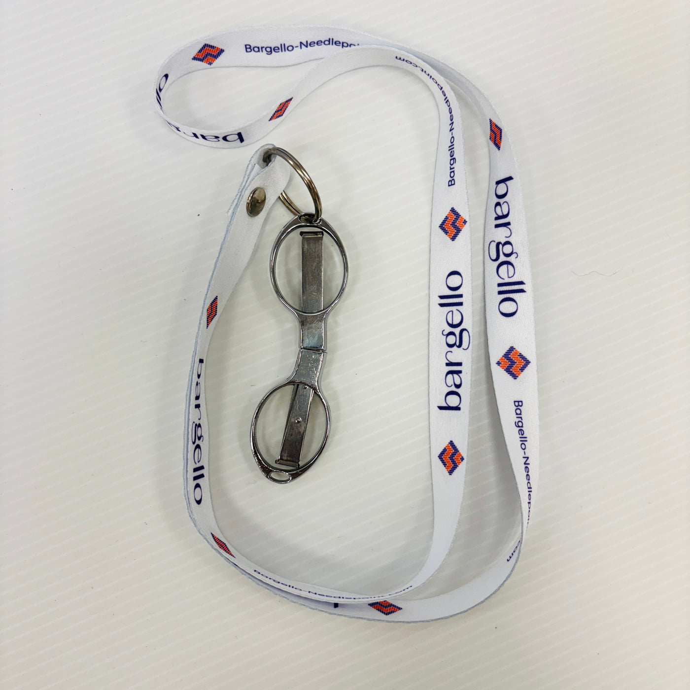 Folding Scissors on Bargello Needlepoint Lanyard
