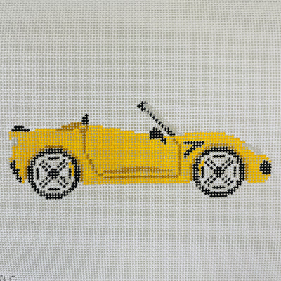 Yellow Corvette Needlepoint Canvas