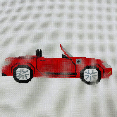 Red Miata Ornament Needlepoint Canvas