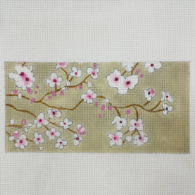 White Cherry Blossoms Insert Needlepoint Canvas