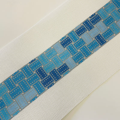 Ribbon Bag Strap - Denim Needlepoint Canvas