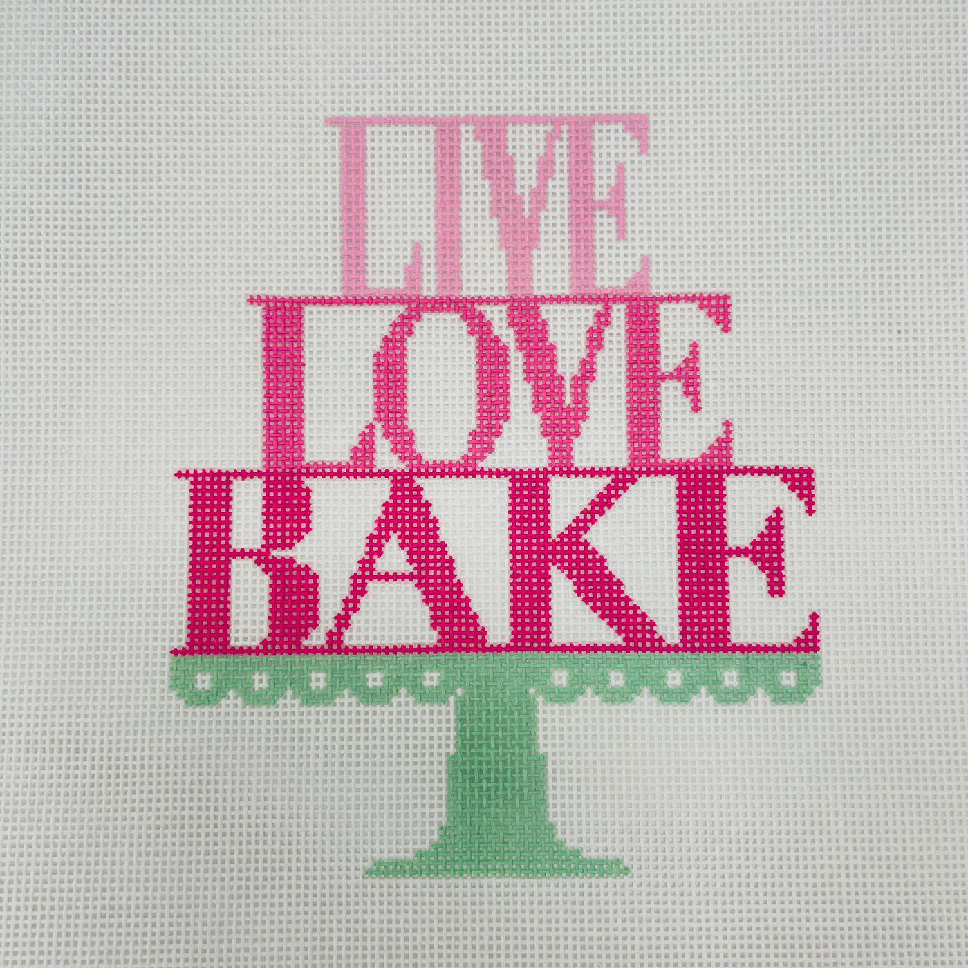Live, Love, Bake Needlepoint Canvas