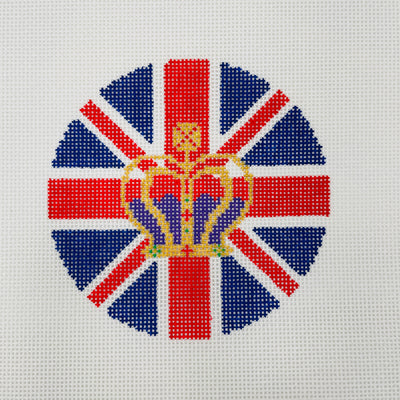 Coronation Crown Round Needlepoint Canvas