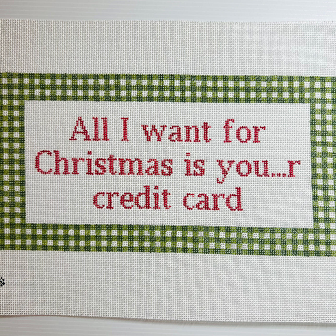 Christmas Credit Card Needlepoint Canvas