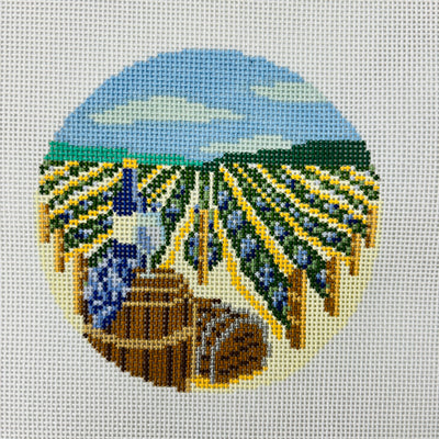 Weekend at the Winery Ornament Needlepoint Canvas