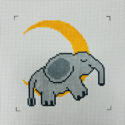 Elephant Lunar Needlepoint Canvas